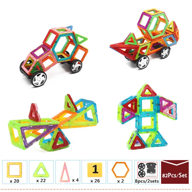 MylitDear 20/36 Pcs магнитные строительные блоки игрушки Сборная модель DIY 3D Магнитный конструктор развивающие игрушки кирпич подарки для детей