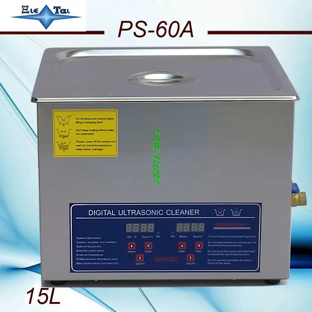 

Newest free shipping 110V/220V JieTai PS-60A 40KHz Ultrasonic Cleaner 15L with free basket