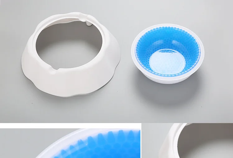 Pet Quick Cooling Bowls Plastic And Gel Ice Feeding Safe Speed Cold Food Water Drinking Feeding Frosty Bowl For Cat Dog Supplies