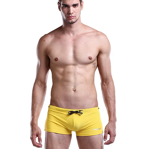 DESMIIT Для Мужчин's Плавание одежда спортивные tie rope Плавание шорты, Для мужчин Плавание костюм серфинг пляжная Для Мужчин's Плавание ming шорты DT39 - Цвет: Yellow