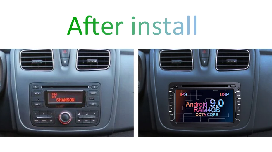 Perfect IPS DSP Android 9.0 64G Radio GPS For Dacia Sandero Duster Captur Lada Xray 2 Logan 2 Navigation Screen DVD PLAYER RECEIVER PC 4