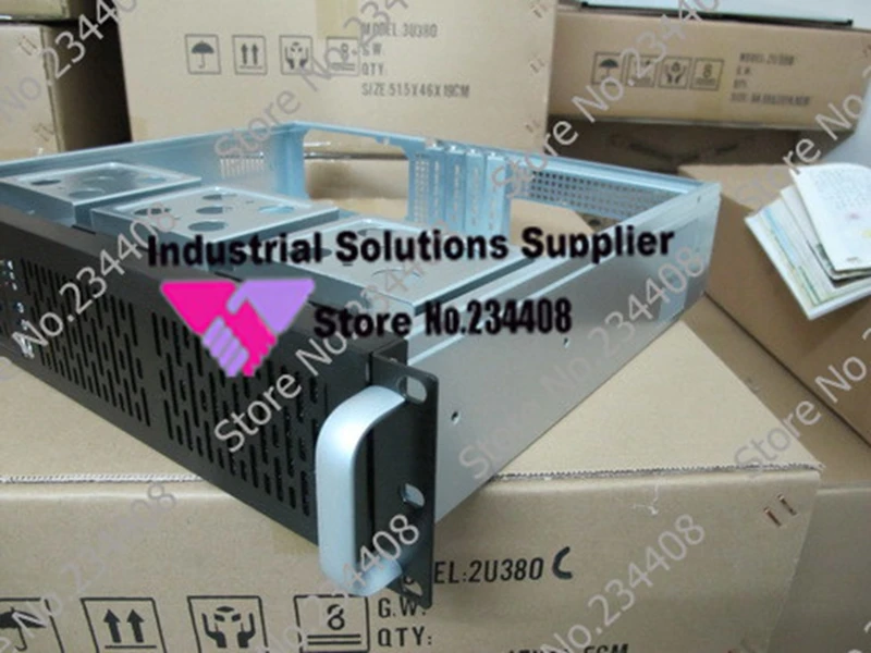 جديد 2u تخدم جدار الحماية تخزين 2u الهيكل PC امدادات الطاقة 380 قصيرة حالة الألومنيوم لوحة