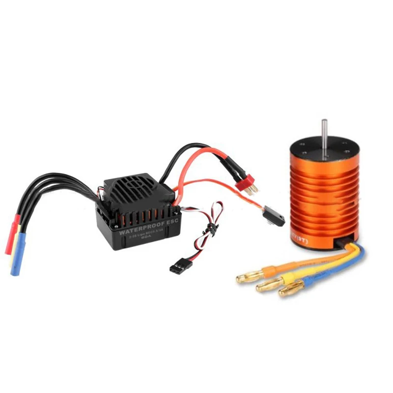

Connection Brushless Motor Electronic Cable Wire For 1/10 scale RC car Vehicle Toys 4370KV 60A ESC Set Durable