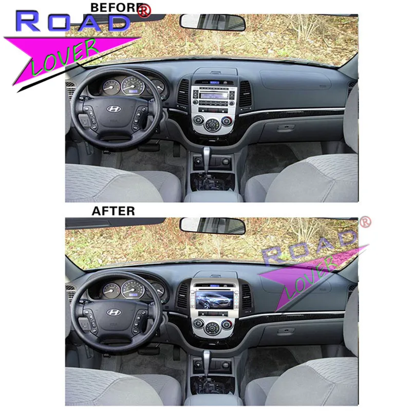 Perfect Roadlover Android 8.0 Car DVD Player For Hyundai Santa Fe 2006 2007 2008 2009 2010 2011 2012 Stereo GPS Navigation Magnitol 2Din 7