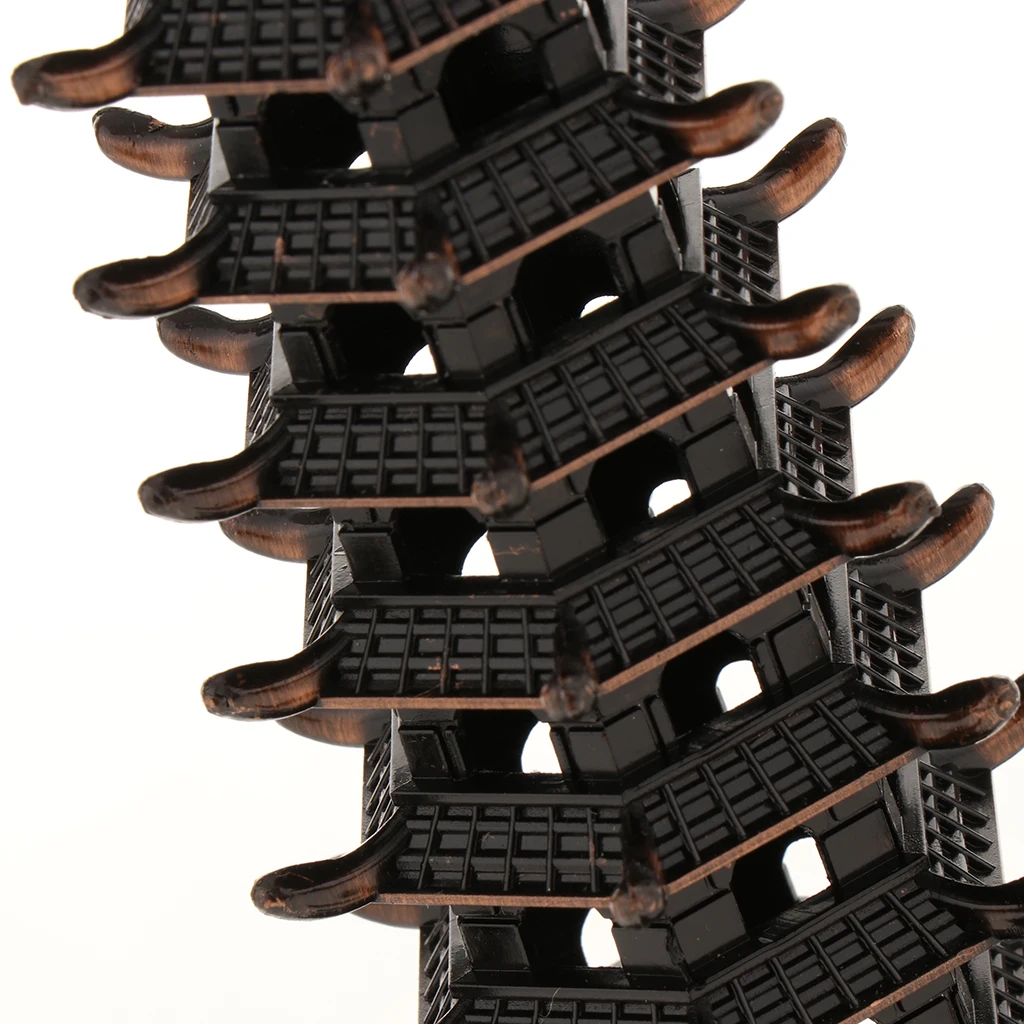Chinese Vintage Zinc Alloy Wenchang Tower 9 Layers Stupa Tower Decorative Ornaments Home Officer Decor