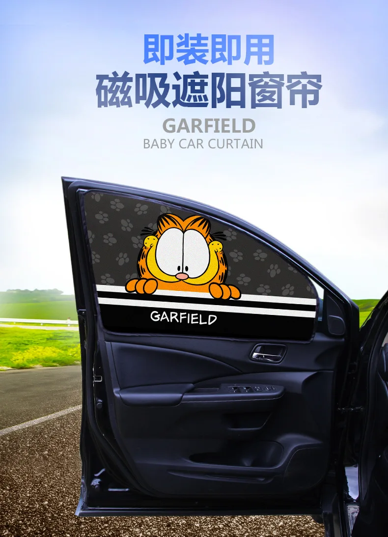 Capa para Janela de Carro com Desenho Cortina para Janela de Carro Universal para Janela Modelo Kawaii Magnético Para-sol Cortina Lateral 1 Peça 2 Toldos p janela lateral