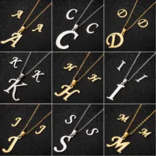 SMJEL арабское ожерелье с буквами из нержавеющей стали для женщин, 26 букв алфавита, ожерелье с именем s, оригинальное Золотое ювелирное изделие, подарки для девушек