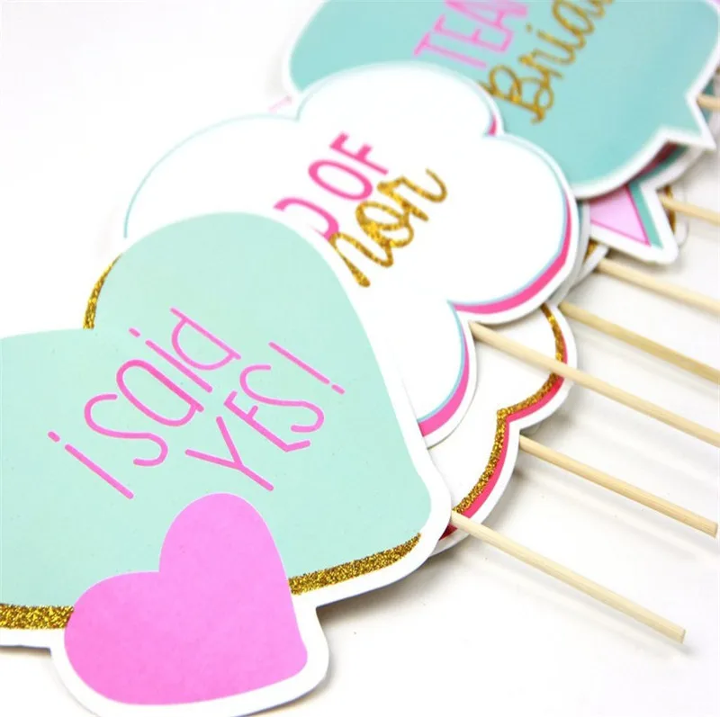 

1 Set=10PCS Wedding decoration bridesmaid photobooth props Wedding supply