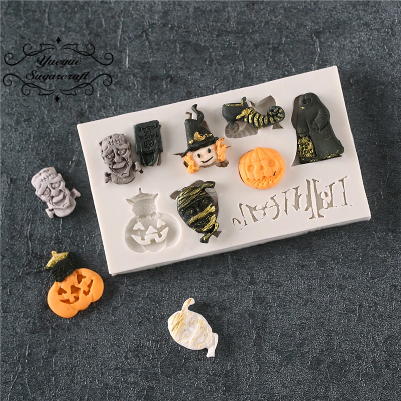 

Yueyue Sugarcraft Halloween Silicone mold fondant mold cake decorating tools chocolate mold