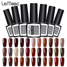 LEMOOC, 8 мл, Гель-лак для ногтей, Коричневая серия, 229 чистых цветов, замачиваемый, для маникюра, УФ-Гель-лак, сделай сам, лак для ногтей
