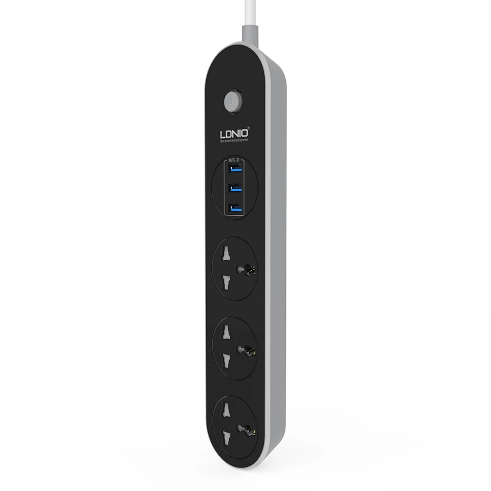 LDNIO 3 розетки USB порта электрическая розетка 5 В/3.1A мобильный телефон настольный