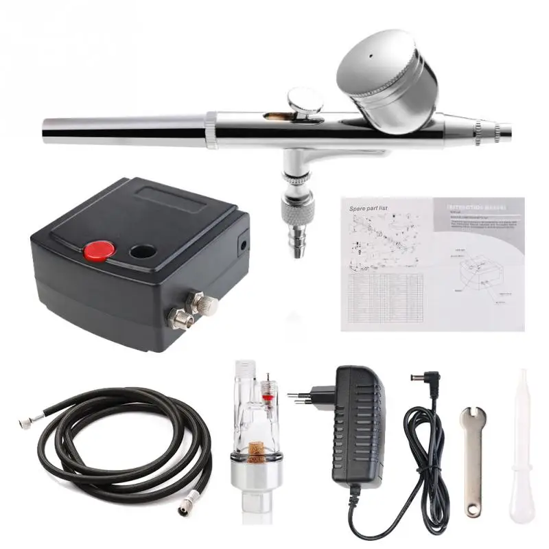 Professional Complete Precision Air Brush Gun Set Model Specific Air Pump Kit with Compressor Spray Airbrush Tattoo Tool Set