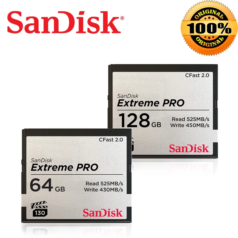 SanDisk Extreme PRO compact flash 32 г 64 г 128 г карты памяти видео VPG130 525 МБ