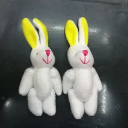 10X мини 6 см прибл. Смешанный кролик маленький плюшевый мягкая игрушка кукла, одежда и аксессуары для волос Декор плюшевые игрушки куклы