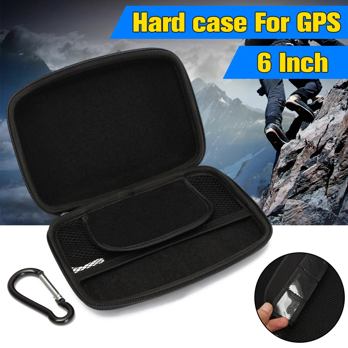 

New 6 Inch Hard Shell Carry Bag Zipper Cover Pouch for GPS Case TomTom FOR Garmin Sat Nav Navigation Protection Package