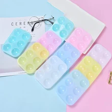 XRHYY 5 шт. пластиковые краски палитры 6 колодцев прямоугольные акварельные палитры краски лоток для краски er изящного художника Ремесло Искусство студента