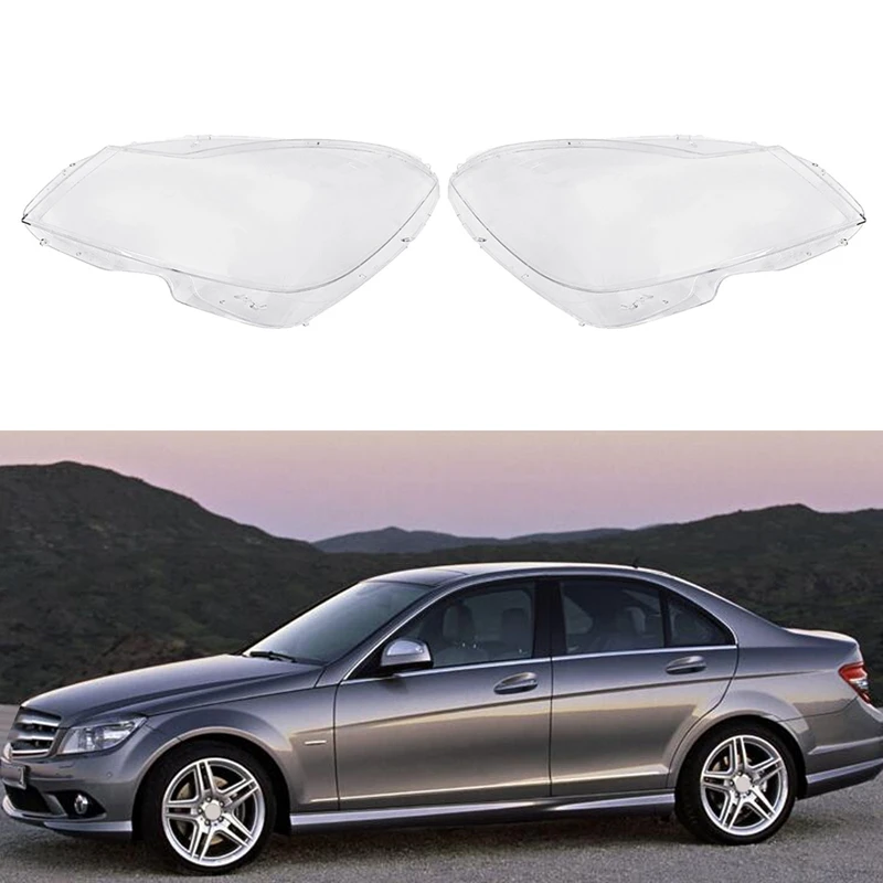 

A Pair Car Front Headlight Head Light Lamp Clear Lens Covers Case Shell For Mercedes C-Class W204 For Coupe/ Sedan 2011-2014 F