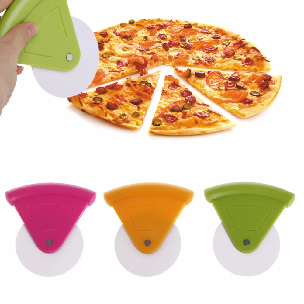 Plastic Pizza Dough Cutter Wheel Tools Multifunctional Round Blade