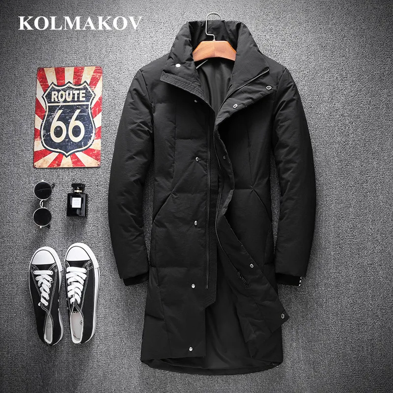 Новое поступление 2018 мужские пальто kolmakoв на белом утином пуху 90% зимние толстые