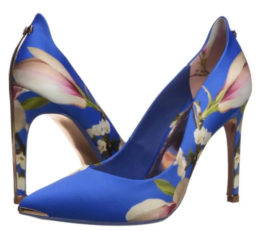 

Spring and summer European and American fashion fine-heeled silk printing shallow mouth sexy high heel shoes