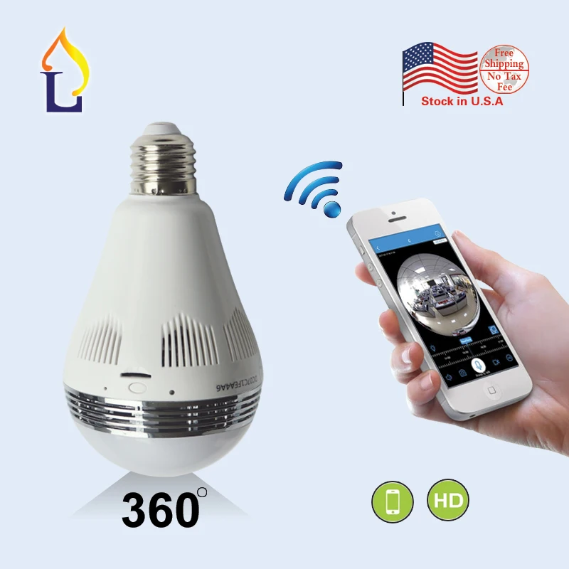 us warehouse 1.44mm lens smart 360 view camera SD card ...