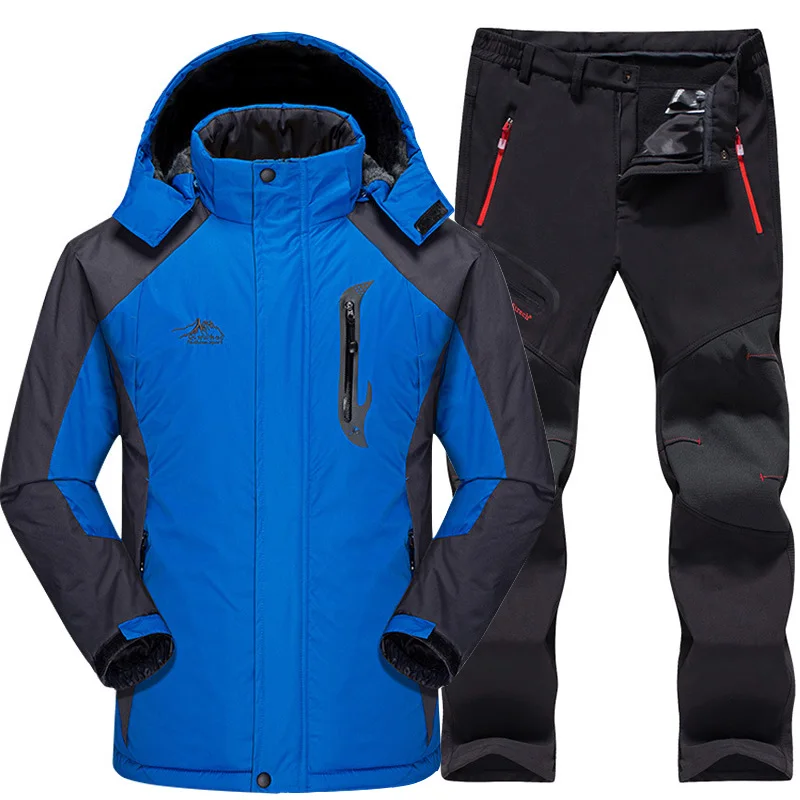 Aliexpress.com : Buy Ski Suit Men Waterproof Thermal Snowboard Fleece ...