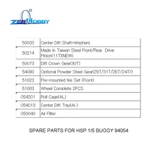 HSP RACING RC CAR SPARE PARTS ACCESSORIES FOR 1/5 GAS POWERED OFF ROAD 4WD BUGGY BAJA MODEL 94054 - 9 PARTS HSP RACING RC CAR SPARE PARTS ACCESSORIES FOR 1/5 GAS POWERED OFF ROAD 4WD BUGGY BAJA MODEL 94054 - 9 PARTS