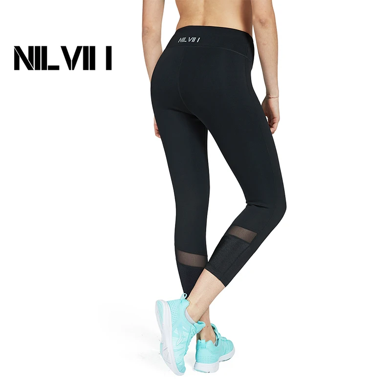 

Women's Sport Tights Yoga Capri Leggings Training Running Pants High Compression 4 Way Stretch