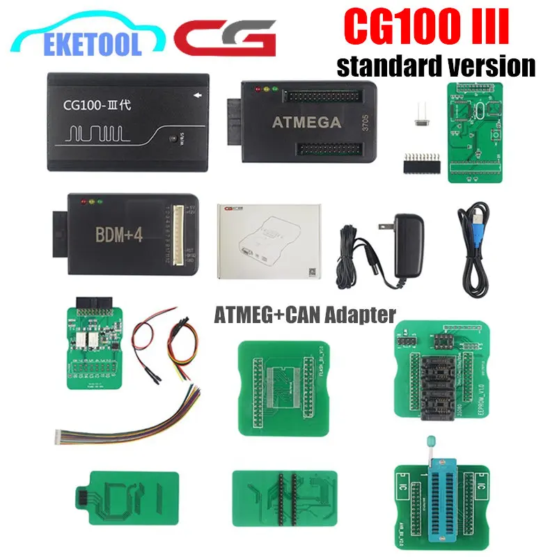 

CG100 III PROG Standard Configuration With ATMEGA/CAN Adapter Airbag Restore Devices Supports Renesas CG-100 Auto Programmer
