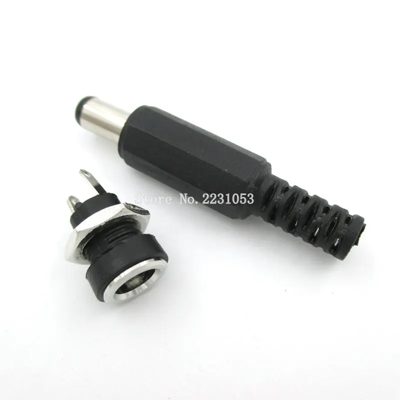 10PCS DC Power Connector pin 2.1x5.5mm Female Plug Jack + Male Plug Jack Socket Adapter DC-022B 10PCS DC Power Connector pin 2.1x5.5mm Female Plug Jack + Male Plug Jack Socket Adapter DC-022B