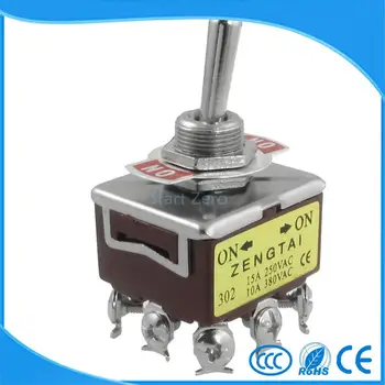 

Toggle Switch ON/ON 9 Terminal AC250V 15A E-TEN302
