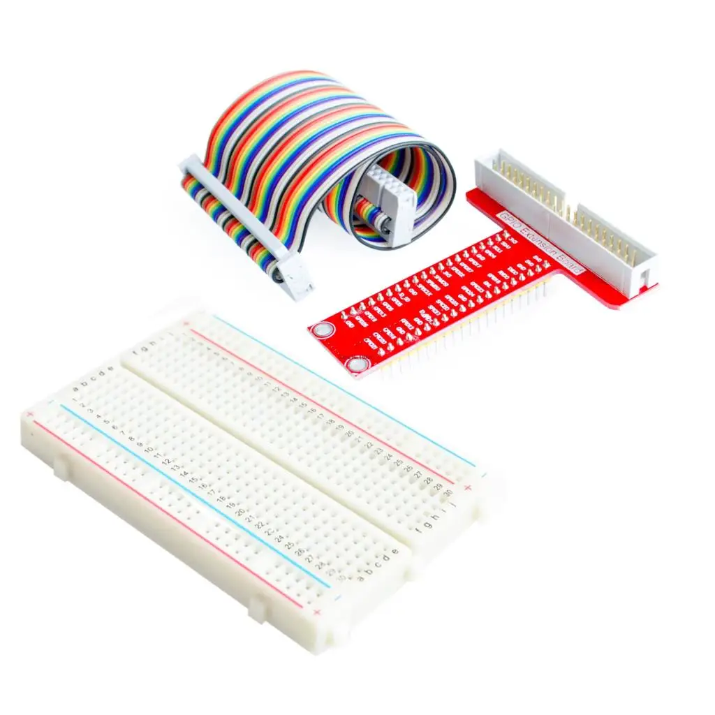 

Raspberry Pi 3&Raspberry Pi 2 Model B plus T , expansion DIY kit (GPIO cable + breadboard + GPIO T-adapter plate)