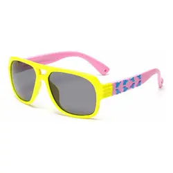 Мода для мальчиков солнцезащитные очки Дети поляризованные солнцезащитные очки складные Оттенки Силиконовые Frame детские очки Очки