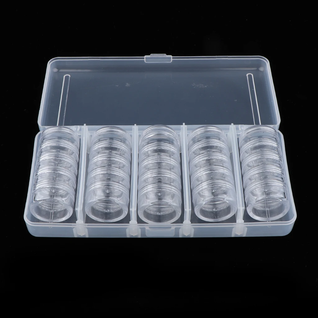 Kesoto Empty 25 Space Box Container Case Nail Art Tips Gem Rhinestone Storage Tool