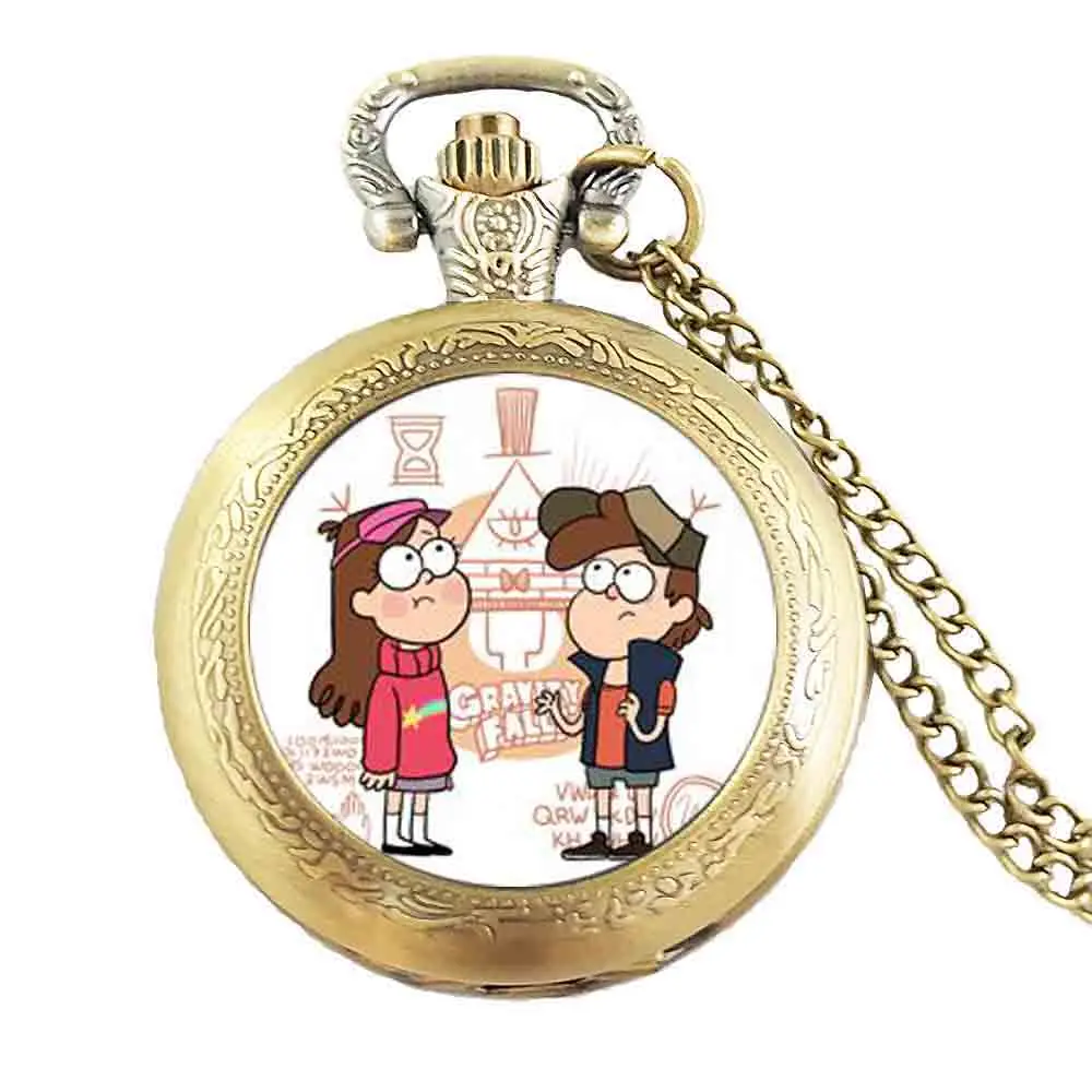 

Steampunk Drama Gravity Falls Mysteries BILL CIPHER WHEEL Party Time Pocket Watch Necklace doctor who 1pcs/lot man chain mens