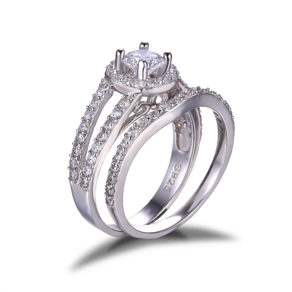 Женское Обручальное Кольцо JewelrPalace 100% чистое серебро 925 пробы модное Ювелирное