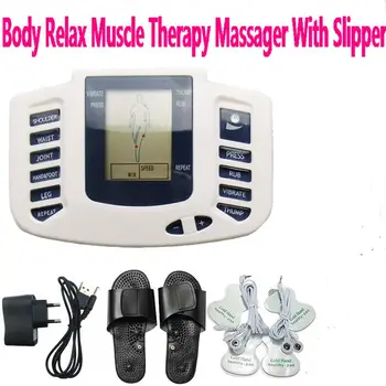 

Freeshipping Electrical Stimulator Full Body Relax Muscle Therapy Massager,Pulse tens Acupuncture with therapy slipper+ 4 pads