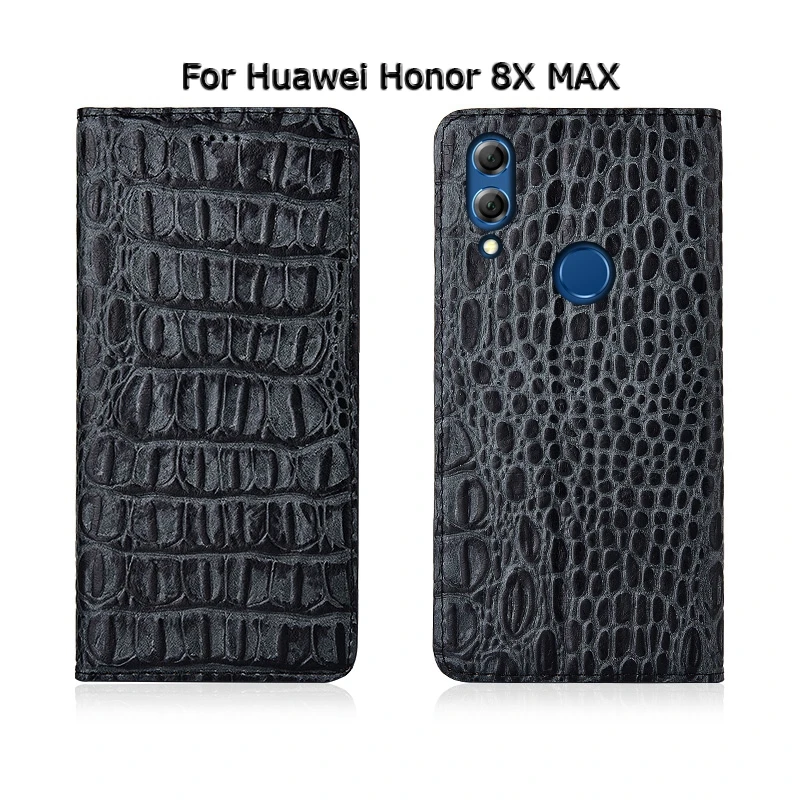 3D крокодил натуральная кожа чехол для huawei Honor 8X Max 8A 8C 8 Lite чехол-подставка с откидной крышкой для мобильного телефона с магнитной застежкой с откидной крышкой SN01