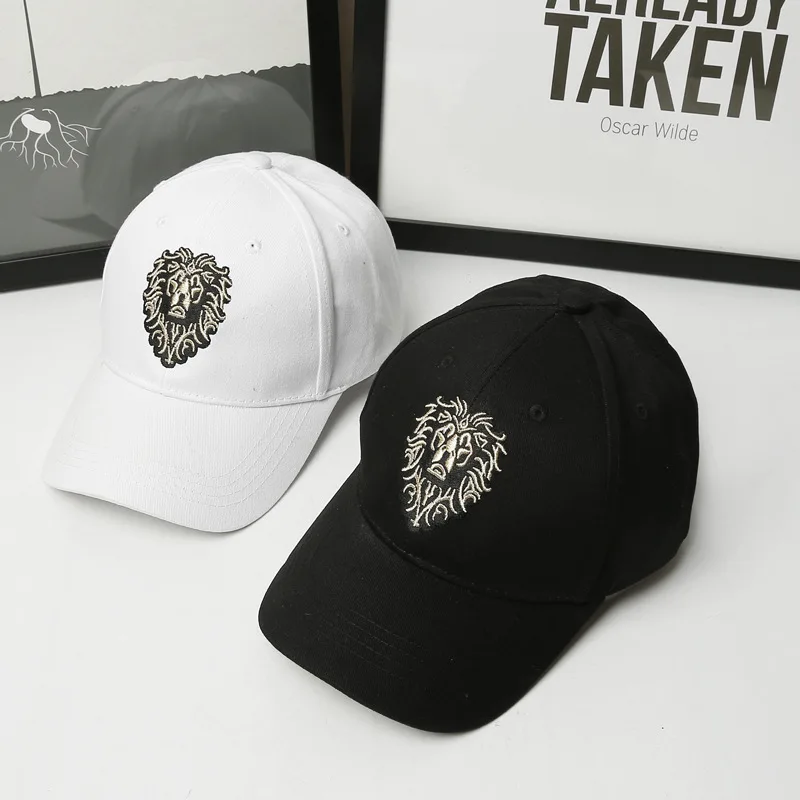 

Fashion winner lion embroidery pattern shading duck tongue baseball casquette cap Comfortable casual hats