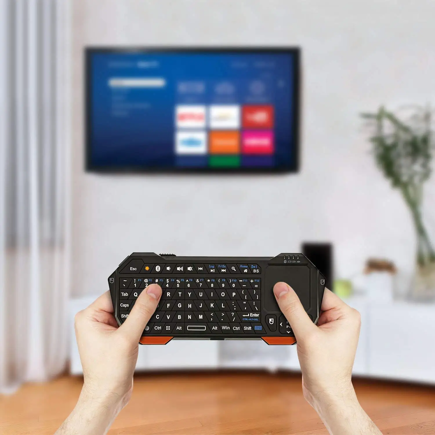 Qwerty Bluetooth Мини клавиатура контроллер с сенсорной панелью для IOS Android Windows PC PS3 Tab беспроводная клавиатура Smart tv клавиатура