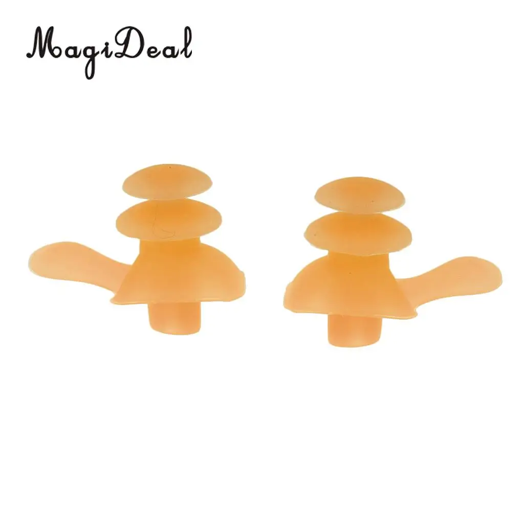 MagiDeal High Quality Waterproof Soft Silicone Swimming Earplugs Prevent Water Ear Plugs Jellyfish Style for Hearing Protection 
