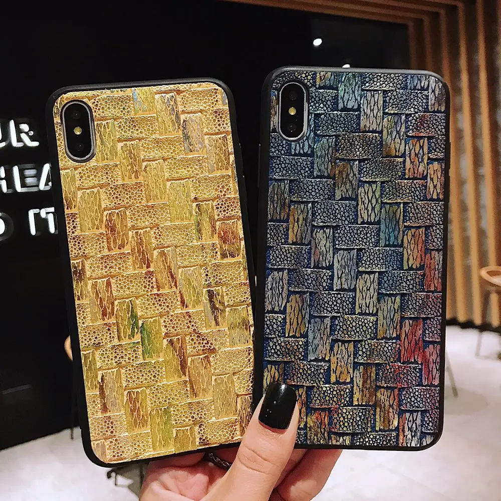 Роскошный тканый чехол для iPhone 5 5S SE 6 6s Plus 7 8 X XS Max мягкий силиконовый XR Fundas| |
