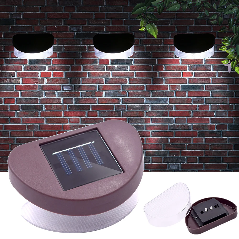 

Hot sale solar light 2LED lawn light fence light fence fence lamp roof lamp corridor decoration outdoor wall lamp