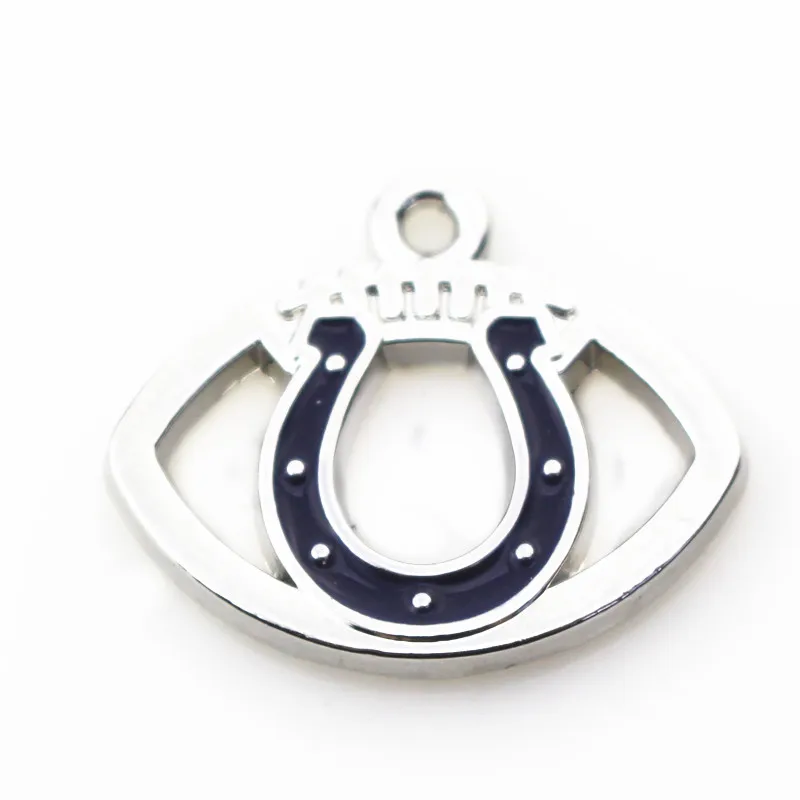 

12pcs/lot Silver Alloy Pendant Lndianapolis Colts Football Sports Team Dangle Charms Fit DIY Jewelry Necklace Bracelet
