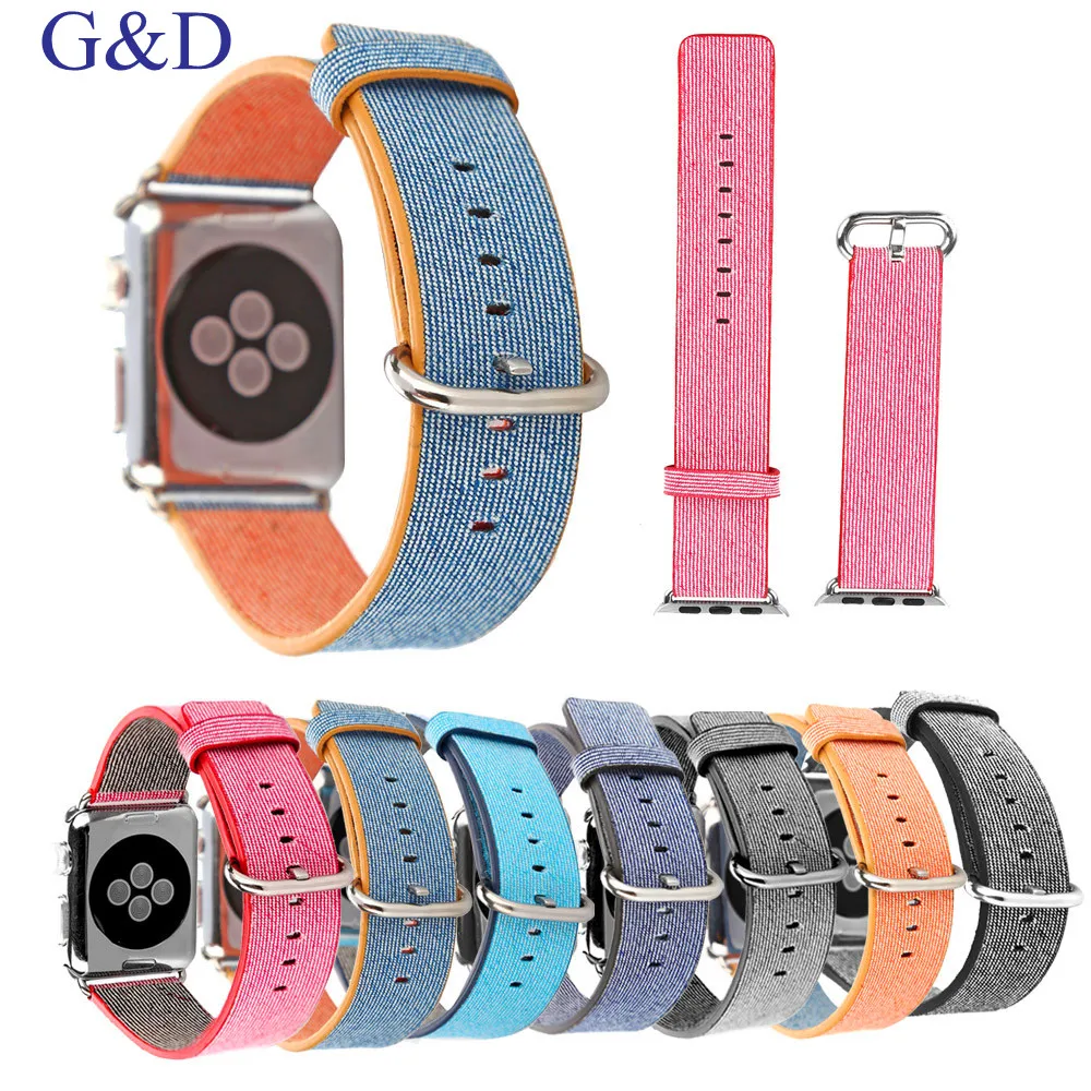 

PA004 38/42mm For i Watch Apple Watch Band Nylon With Adapters