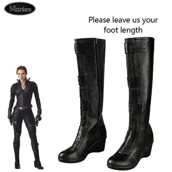 

Avengers 4 Endgame Marvel Costume Black Widow Cosplay Adult Natalia Alianovna Natasha Romanoff Shoes Only Boots Halloween