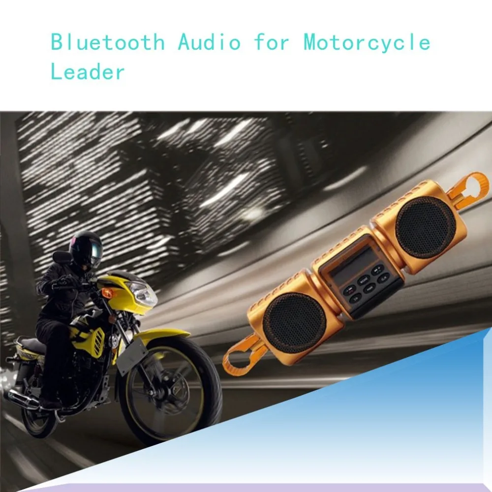 12 В черный мотоцикл MP3 музыкальный плеер Bluetooth стерео для Harley для honda колонки FM радио с светодиодный дисплей Водонепроницаемый