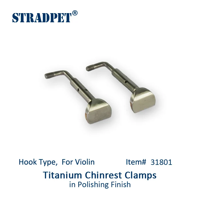 STRADPET титановые зажимы chinest, винты chinest из титана Bright и Gun Gray, Тип крюка, для скрипки