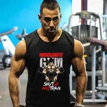 Мужская майка для фитнеса, бодибилдинг, одежда для спортзала, Стрингер, жилеты, мужская рубашка без рукавов, хлопковые майки, топы