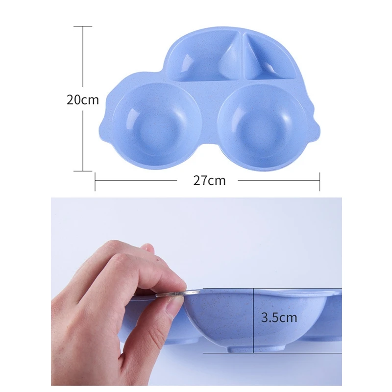 3pcs Car Style Baby Bamboo Tableware Children Plate with Spoon Fork Cartoon Sub-grid Kids Dishes Eco-friendly Baby Plate Set 3pcs Car Style Baby Bamboo Tableware Children Plate with Spoon Fork Cartoon Sub-grid Kids Dishes Eco-friendly Baby Plate Set